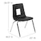 Flash Furniture Advantage Black Student Stack School Chair, 16" ADV-SSC-16BLK - alternate 5